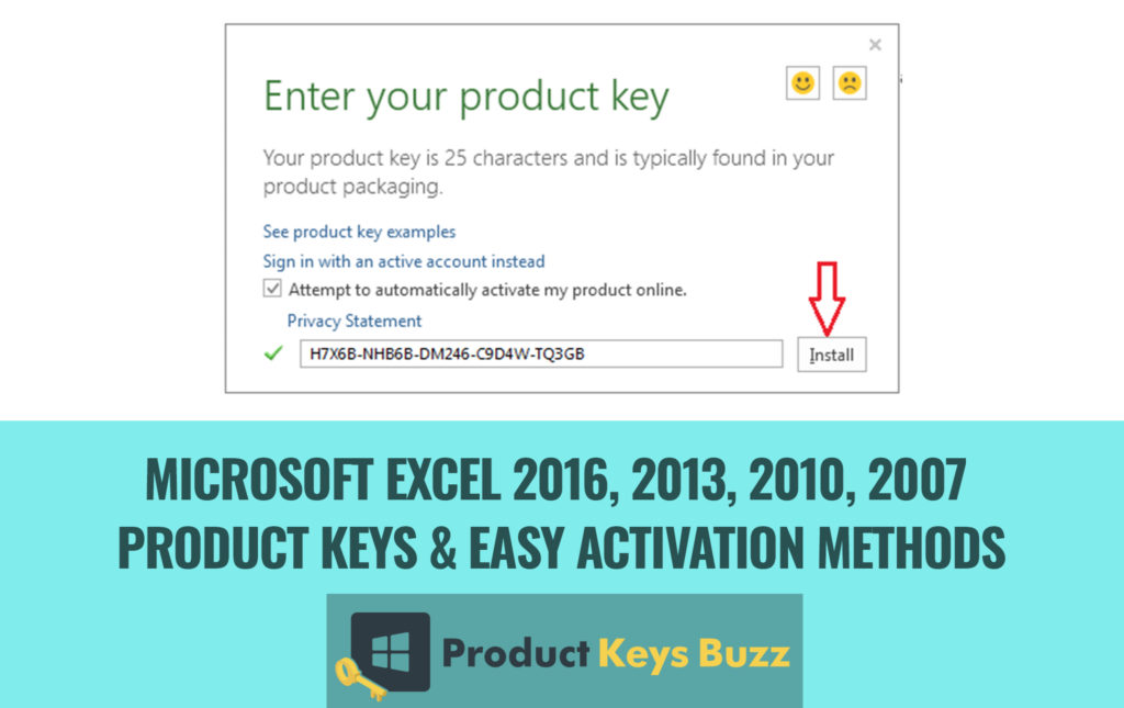 microsoft excel product activation